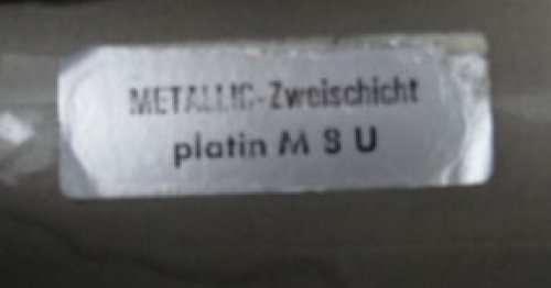 Colour-Ident-Sticker useable for Porsche 924+944 or VW- METALLIC Zweischicht