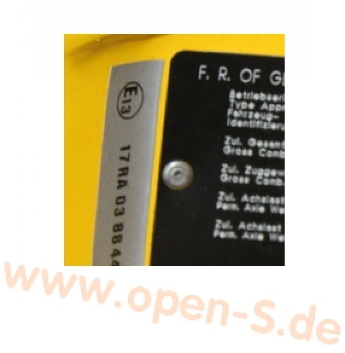 E13-ECE Reglement-Sticker 1989 - 1993