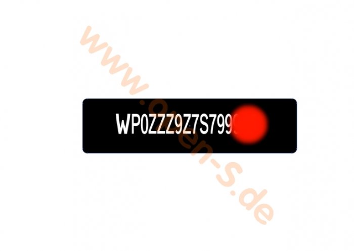 Windscreen VIN tag -  Special composite foil-plate (RoW-Versions) 1998-2012