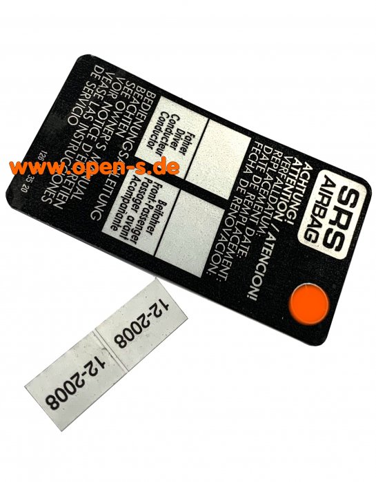 Sticker SRS Airbag MB W126 - 1268173520